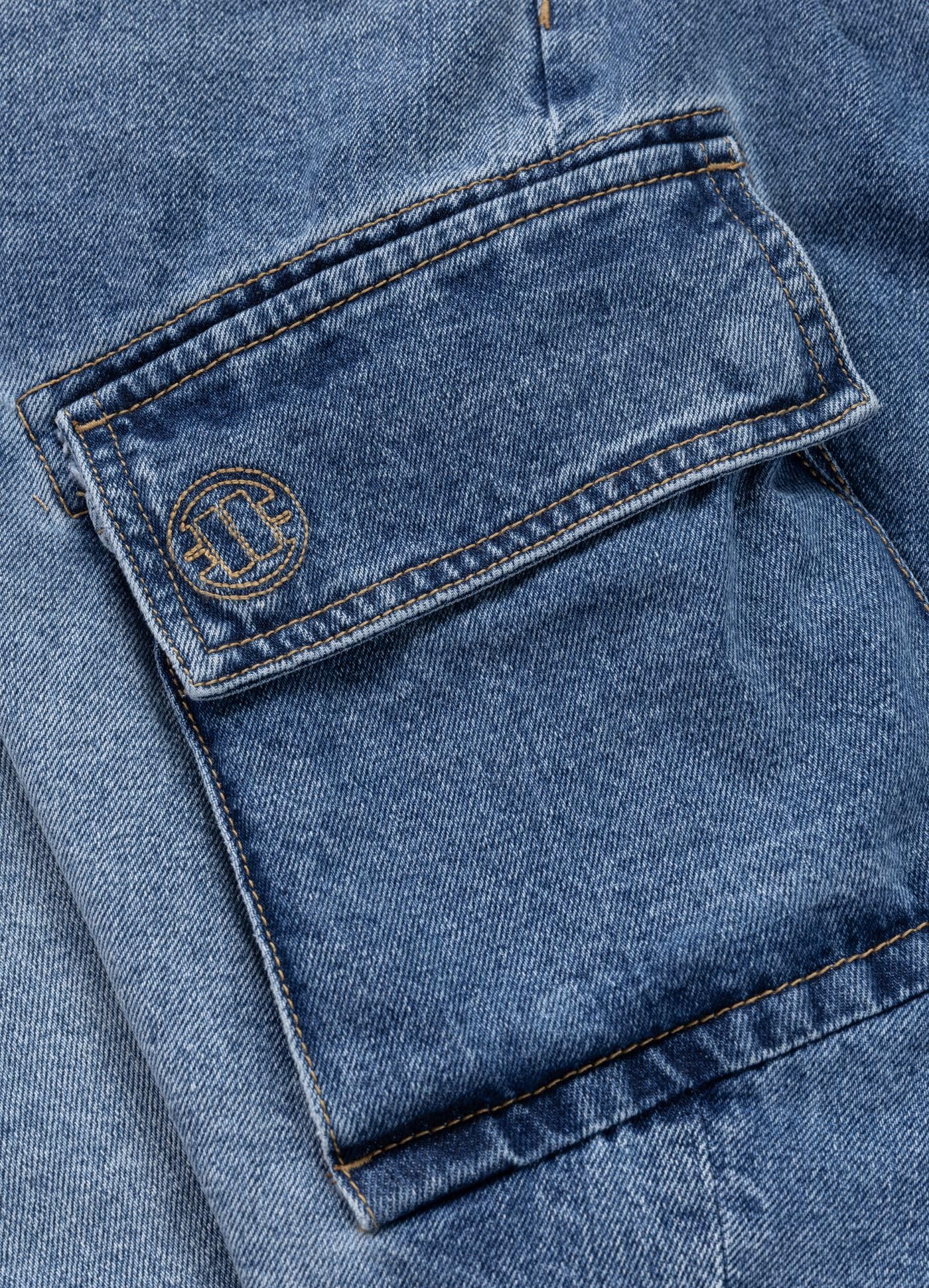 PITBULL Herren Jeans Shorts STRANDWAY Cargo Shorts Männer Denim Bermuda Regular Fit mit Washed-Effekt und Cargotaschen