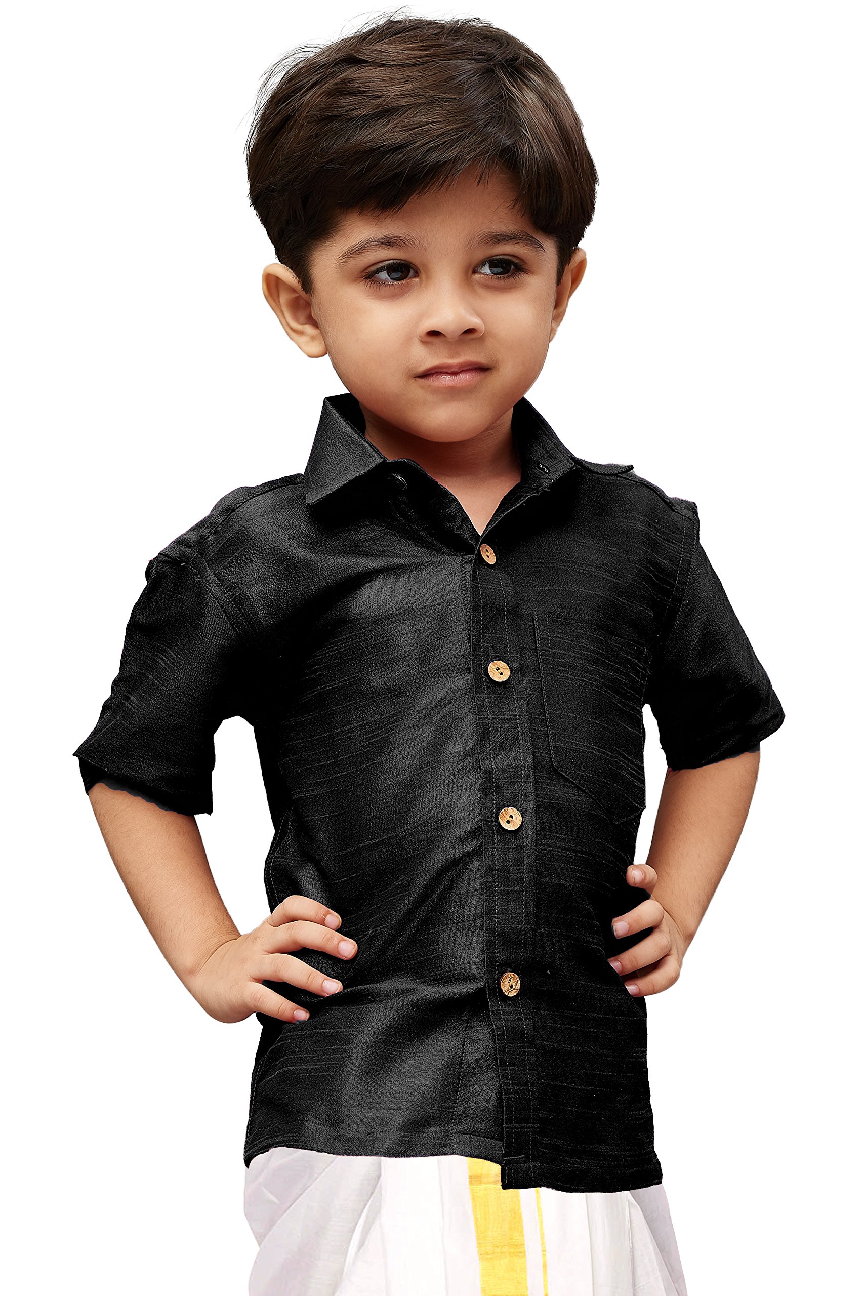 Jbn Creation Boys Cotton Silk Ethnic Shirt For Kids_Vasbshbl001_30