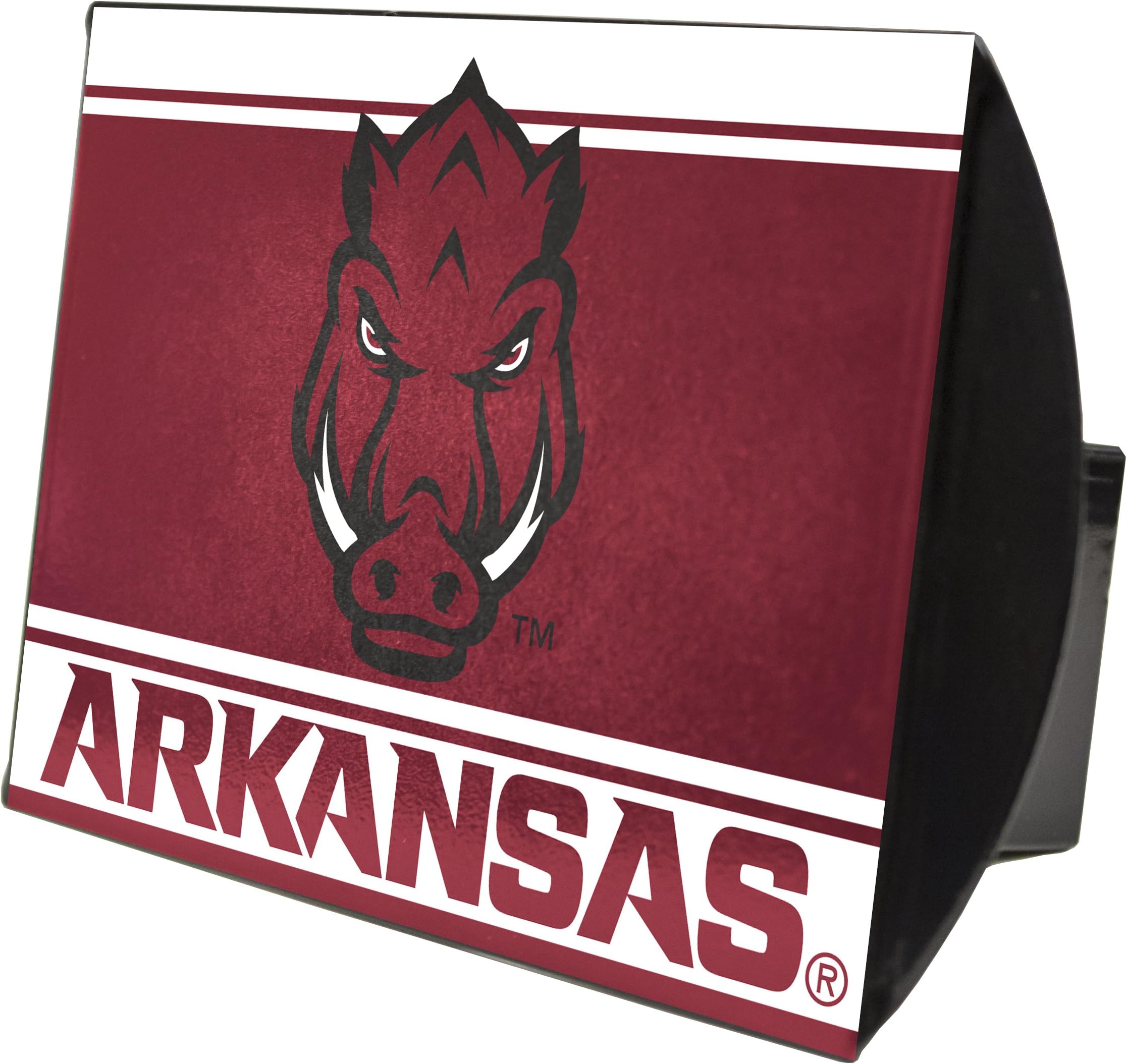 ARKANAS RAZORBACKS METAL TRAILER HITCH COVER-ARKANSAS RAZORBACKS HITCH COVER