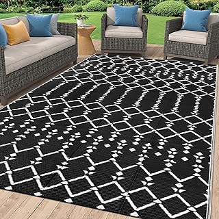 Smiry Outdoor Rug 5x8 ft, Waterproof Reversible Plastic Straw Rugs, Boho...
