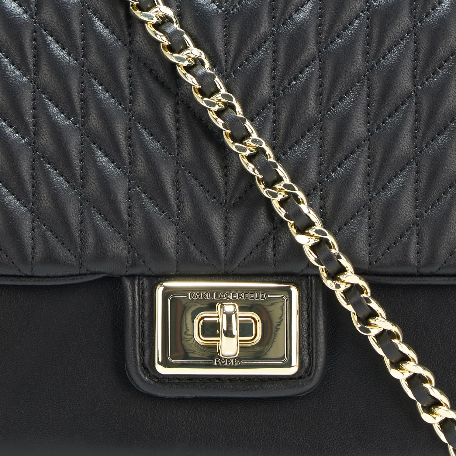 KARL LAGERFELD Womens Agyness Large Shoulder Bag - Image 2