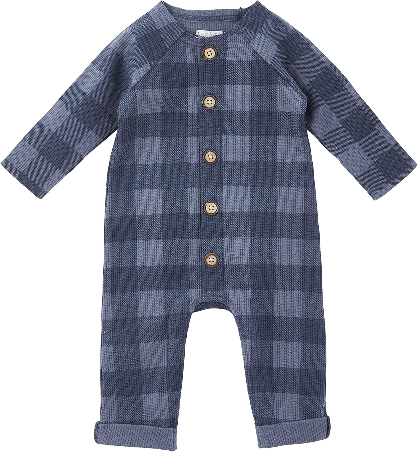 Mud Pie Boys' Waffle Check Bodysuit