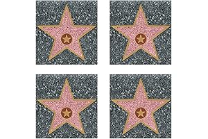 Beistle Pack of 4 Walk of Fame Star Peel and Place Decorations