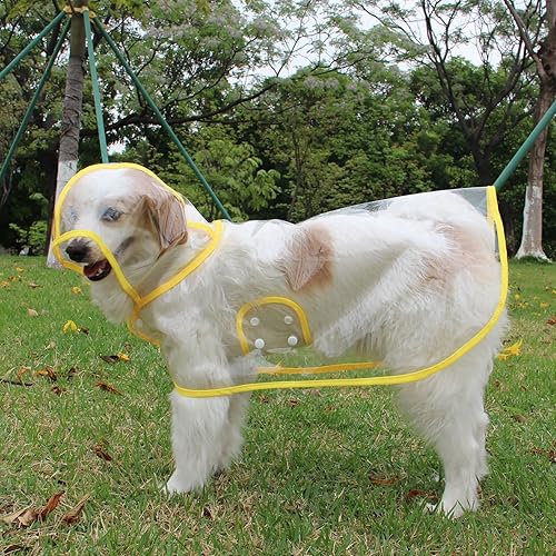 Miniatura 3 de Impermeable para mascotas, impermeable para perros pequeños, abrigo impermeable para cachorros, ropa impermeable transparente para perros pequeños y
