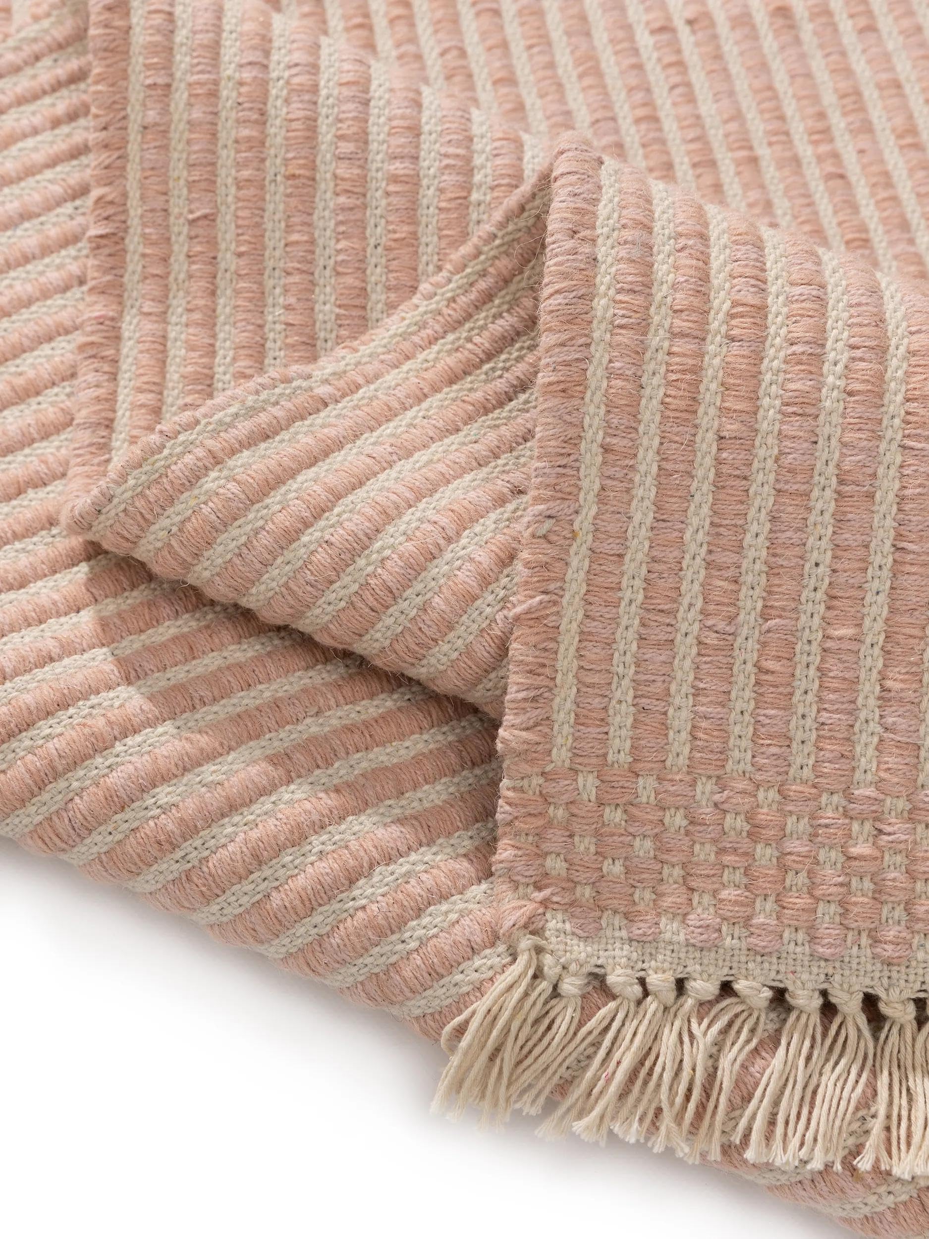 benuta lytte Bruno - Tappeto rettangolare per bambini, in cotone, facile da pulire, 90 x 130 cm, colore: Rosa
