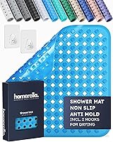 Vista 16 de Homerella® Alfombrilla de Ducha Antideslizante Antimoho, Alfombrillas de Ducha Antideslizantes para Interior de Cabina de Ducha Alfombrilla