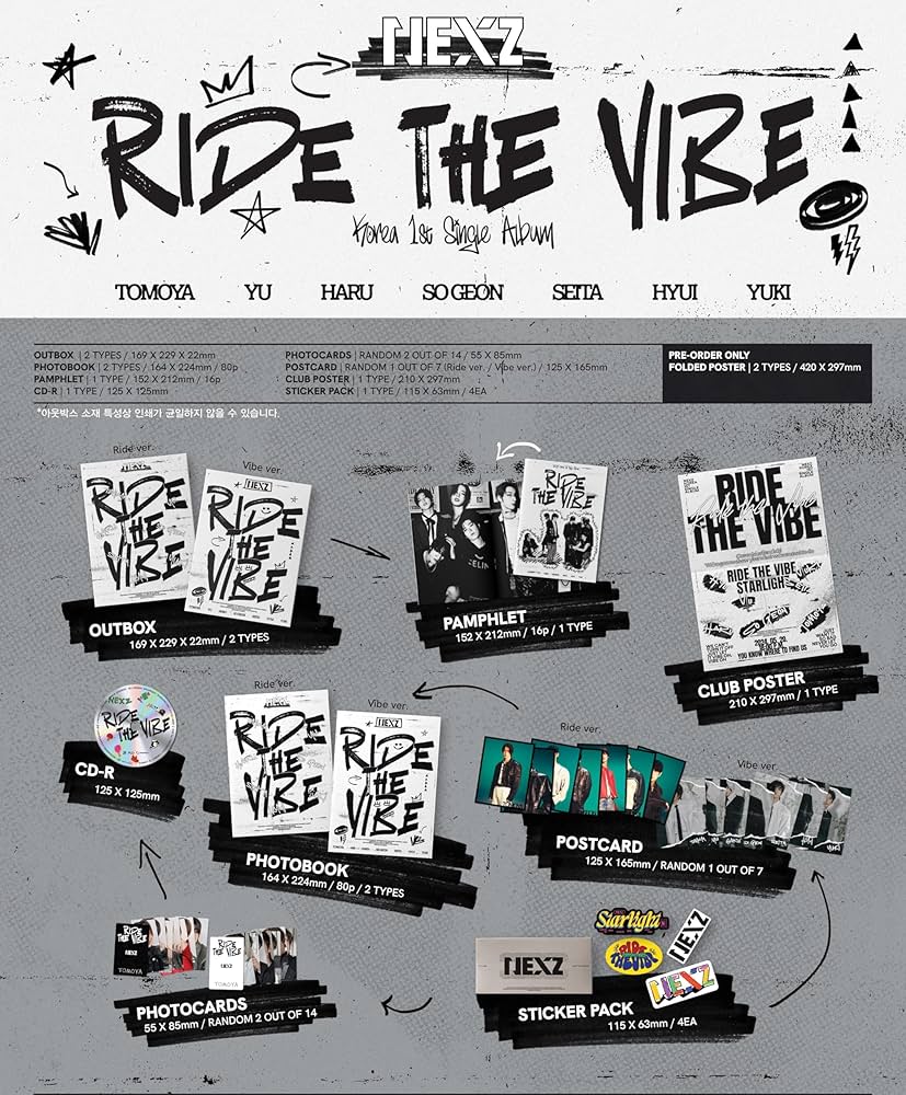 【新品未開封】【通常盤】NEXZ ／ Ride the Vibe　16枚 Amazon.co.jp: NEXZ [Ride the Vibe]（韓国盤）: ミュージック