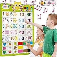 Vista 11 de Póster electrónico bilingüe del alfabeto de las primeras 100 palabras – Tabla de aprendizaje interactiva para niños 100 primeras palabras