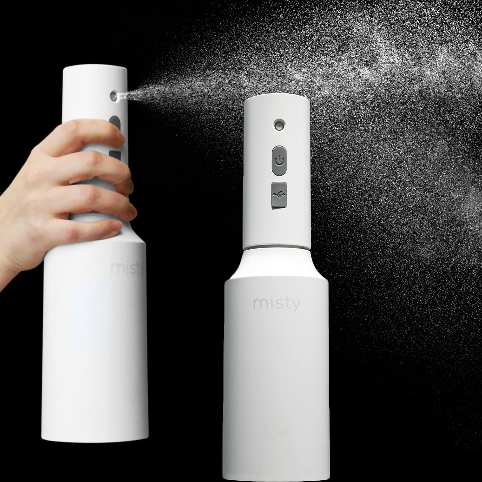 Azonee Electric Plant Mister Spray Bottle, Automatic Plant Mister, Continuous Water Spray Bottle, Battery Powered Humidification Spray Bottle for Home Cleaning Salon Garden