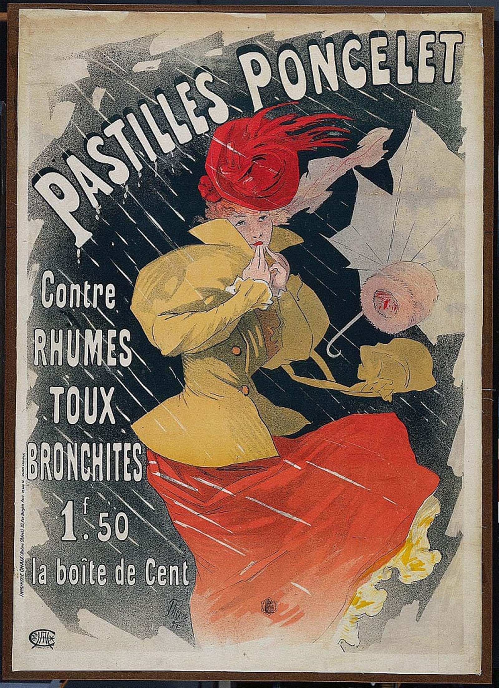 POSTERIIk Vintage Print Pop Art Landscape Artwork Pastilles Poncelet by Jules Cheret Art Prints for Office Home Decor 60x90cm