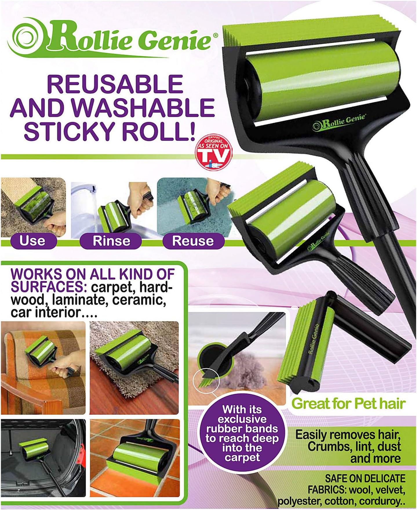 Lint Roller,Brand,3Pcs Reusable, Washable, Sticky, Dust Cob Web Hair etc Remover,Affordable Price.