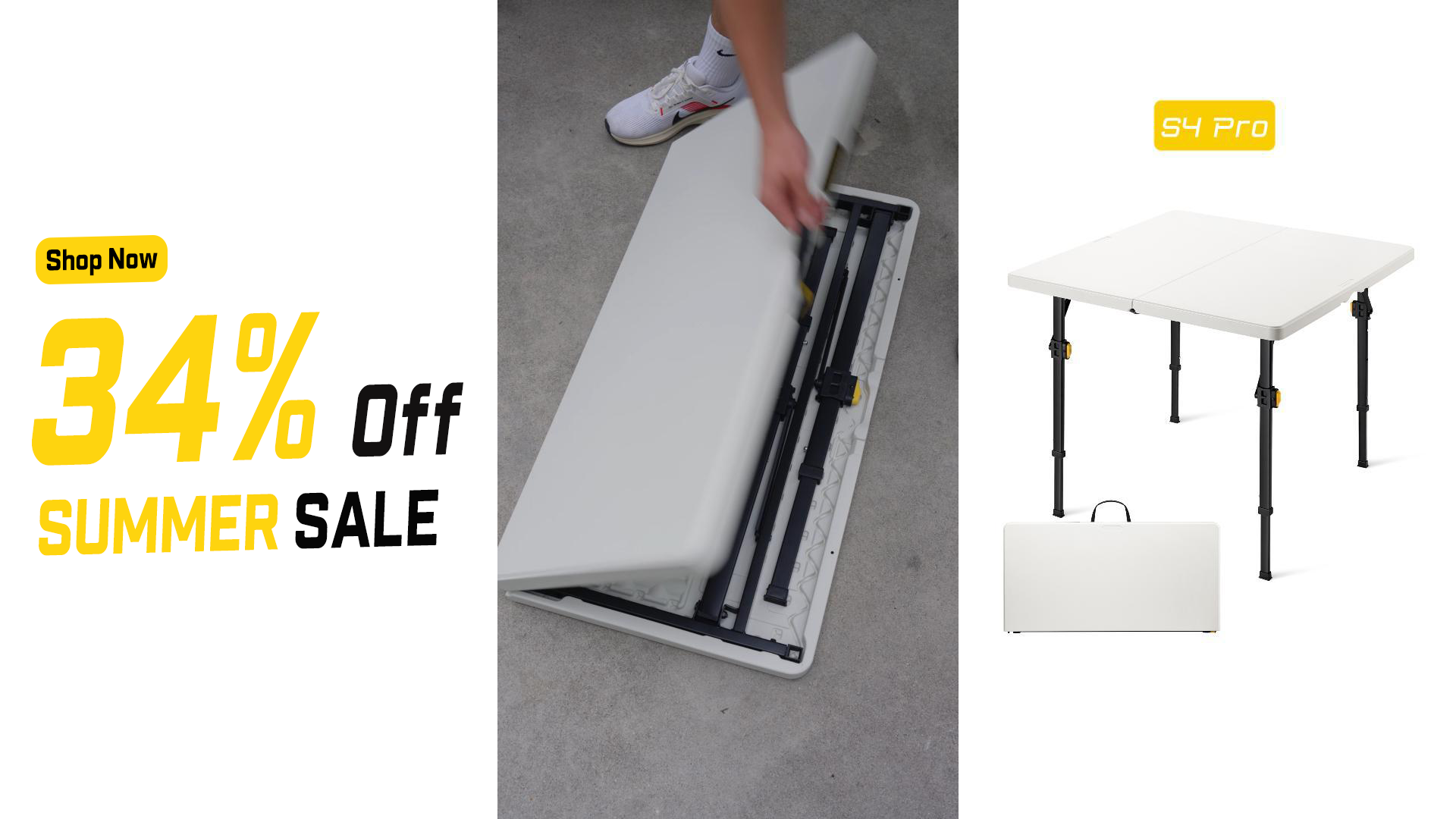 Amazon.com: FanttikOutdoor Folding Table Two Heights Adjustable
