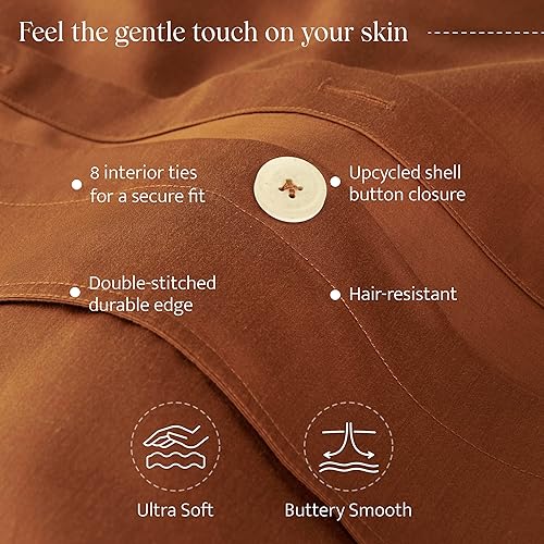 Miniatura 10 de Double Stitch by Bedsure Juego de funda de edredón de algodón Tencel, Ganador del premio Good Housekeeping Award, funda de edredón de lujo tamaño