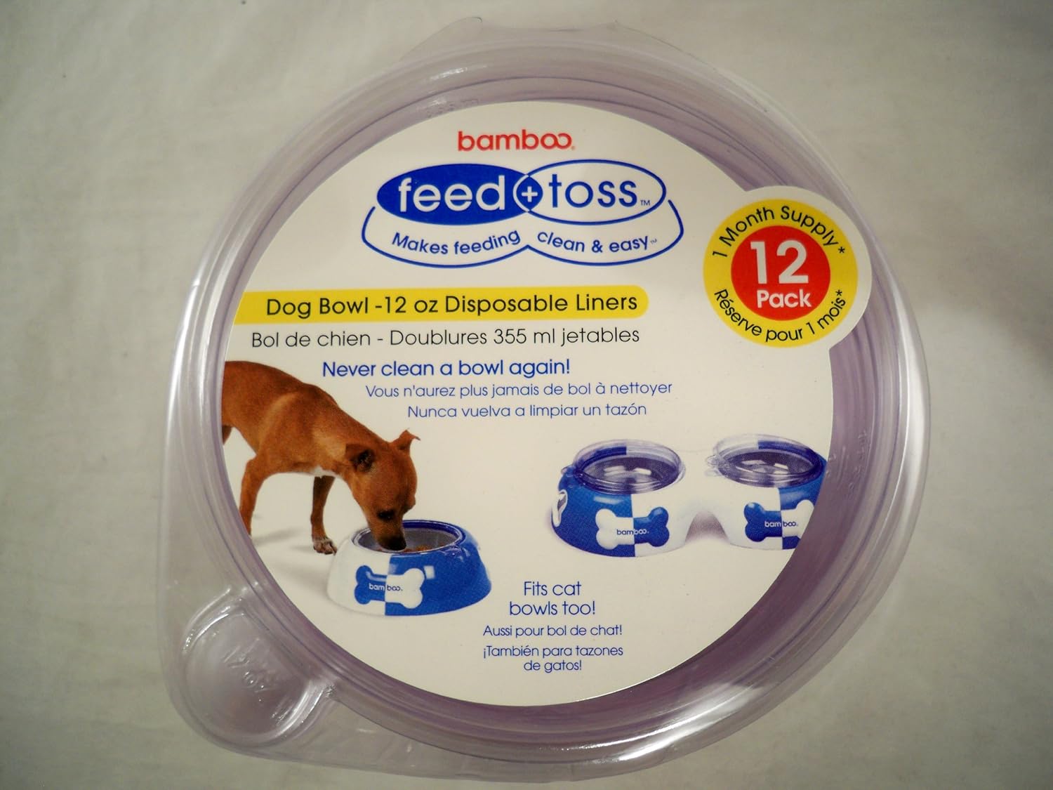 Bamboo Feed & Toss 12oz Disposable Dog Bowl Liners 12 Pack Amazon.in