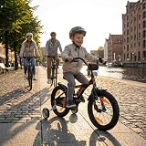 PROMETHEUS BICYCLES bicicletta bambini 5-7 anni bici per bambina bambino 16 pollici bimba con rotelle e freno contropedale Nero Arancione - 2