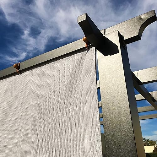 Miniatura 8 de Alion Home Panel de privacidad para sombra solar con ojales en 2 lados para patio, toldo, ventana, pérgola, porche o cenador (6 x 8 pies, beige