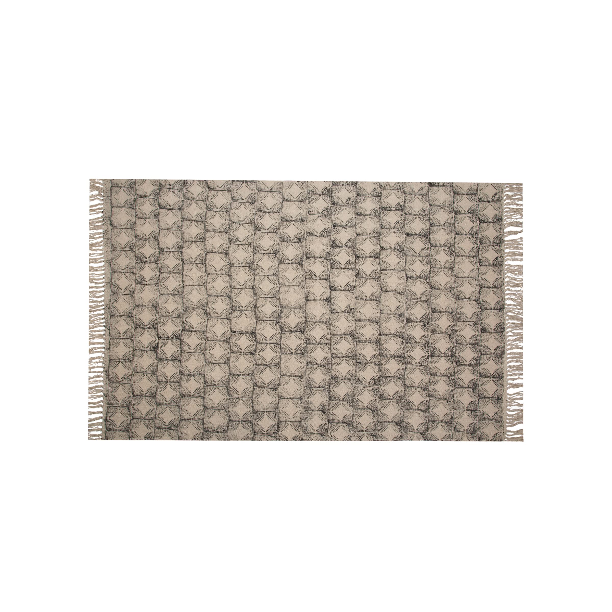 Printed Cotton Durries Rugs, Handloom Handmade Carpet for Living Room, Bedroom, Home, Outdoor, Hill Camping, Rectangle Shape with Beautiful Modern Marble Design, Size - 4 x 6 feet, Multicolor