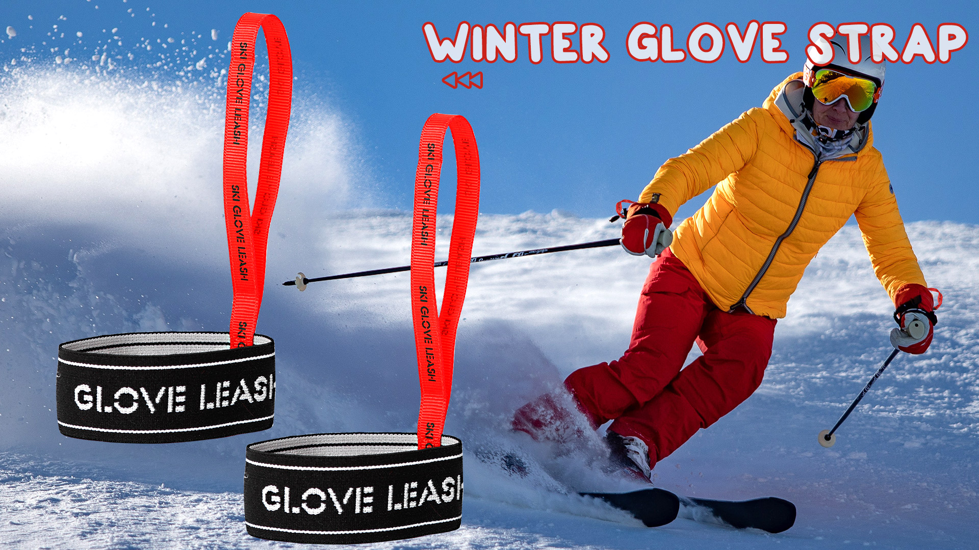 Glove Leash Womens Ski Gloves With Wrist Straps Ski Gloves Wrist