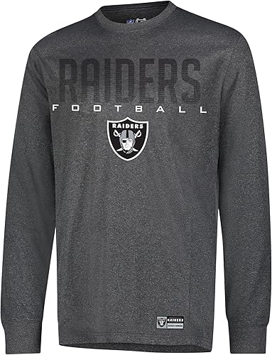Miniatura 84 de Ultra Game Camiseta de manga larga oficial de la NFL para llevar el día del partido, para hombre Negro -,Gris Caliente Carbón,Gris