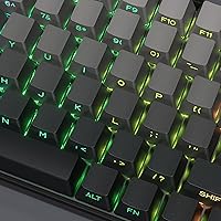 Vista 3 de XVX Teclas PBT - Teclas con Impresión Lateral 60 65 75 100 Porciento, Doble Inyección Translúcidas Teclas Personalizadas, Juego de 136 Teclas Gris