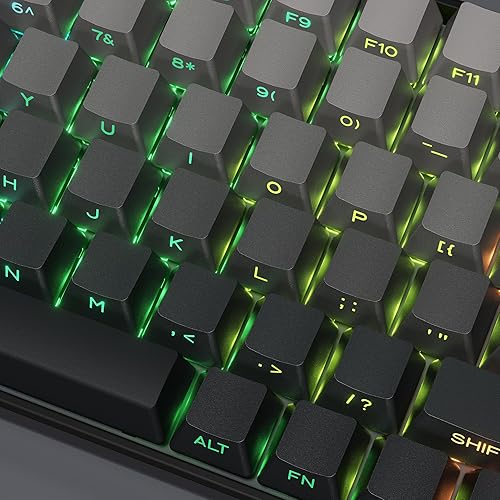 Miniatura 3 de XVX - Teclas PBT  Teclas impresas laterales 60 65 75 100 %, doble brillo a través de tapas de teclas personalizadas, juego de 136 teclas gris