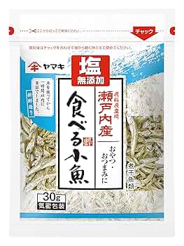 Amazon.co.jp: ヤマキ 塩無添加 瀬戸内産 食べる小魚 30g ×5個