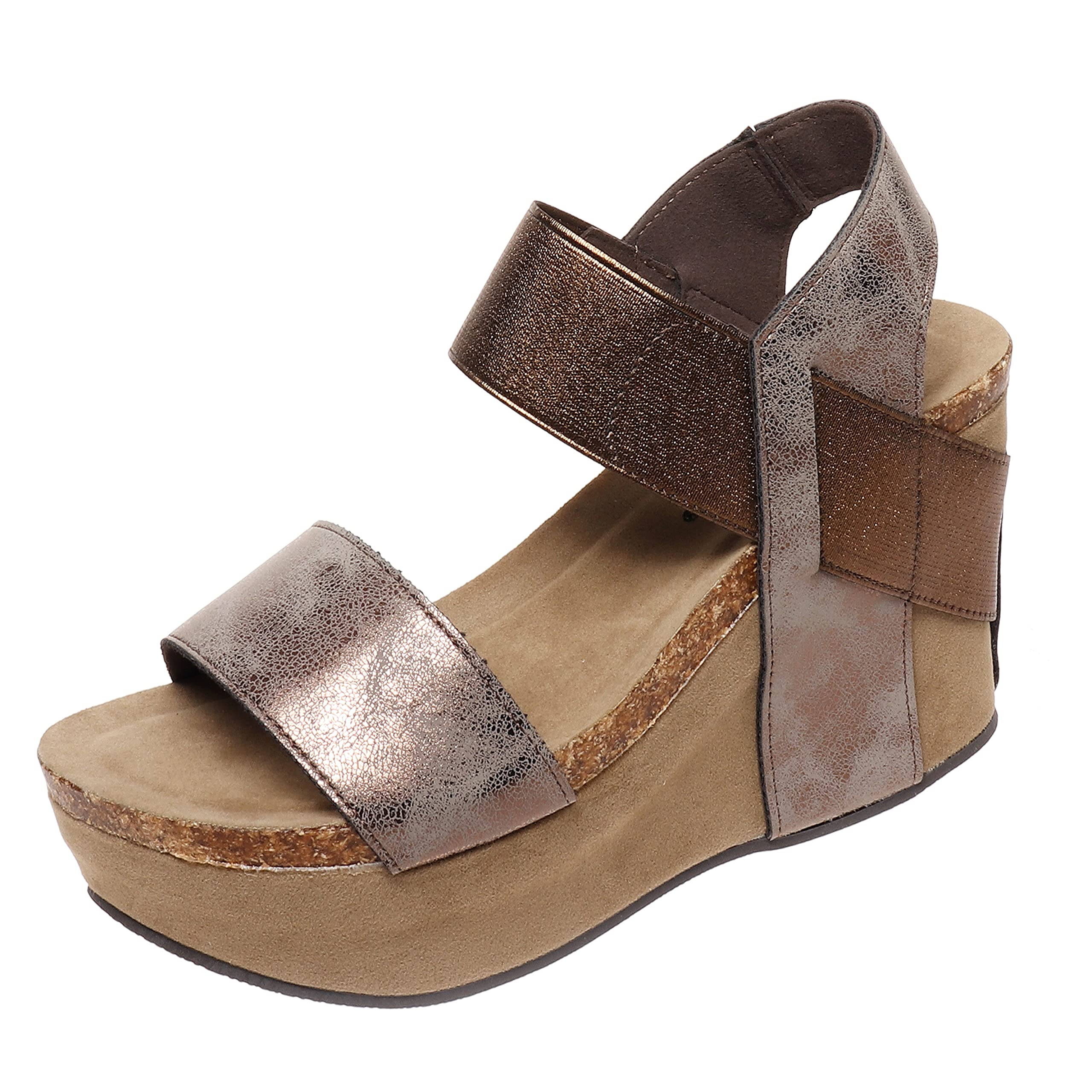 Pierre Dumas Hester Women's Vegan Platform Wedge Open Toe Sandals