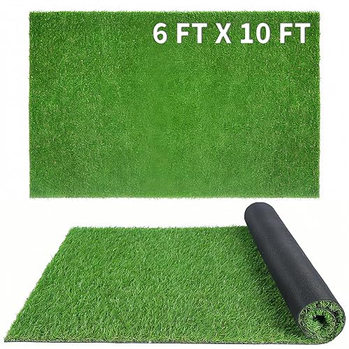 XLX TURF 6FT x 10FT Indoor Outdoor Fake Grass Rug,