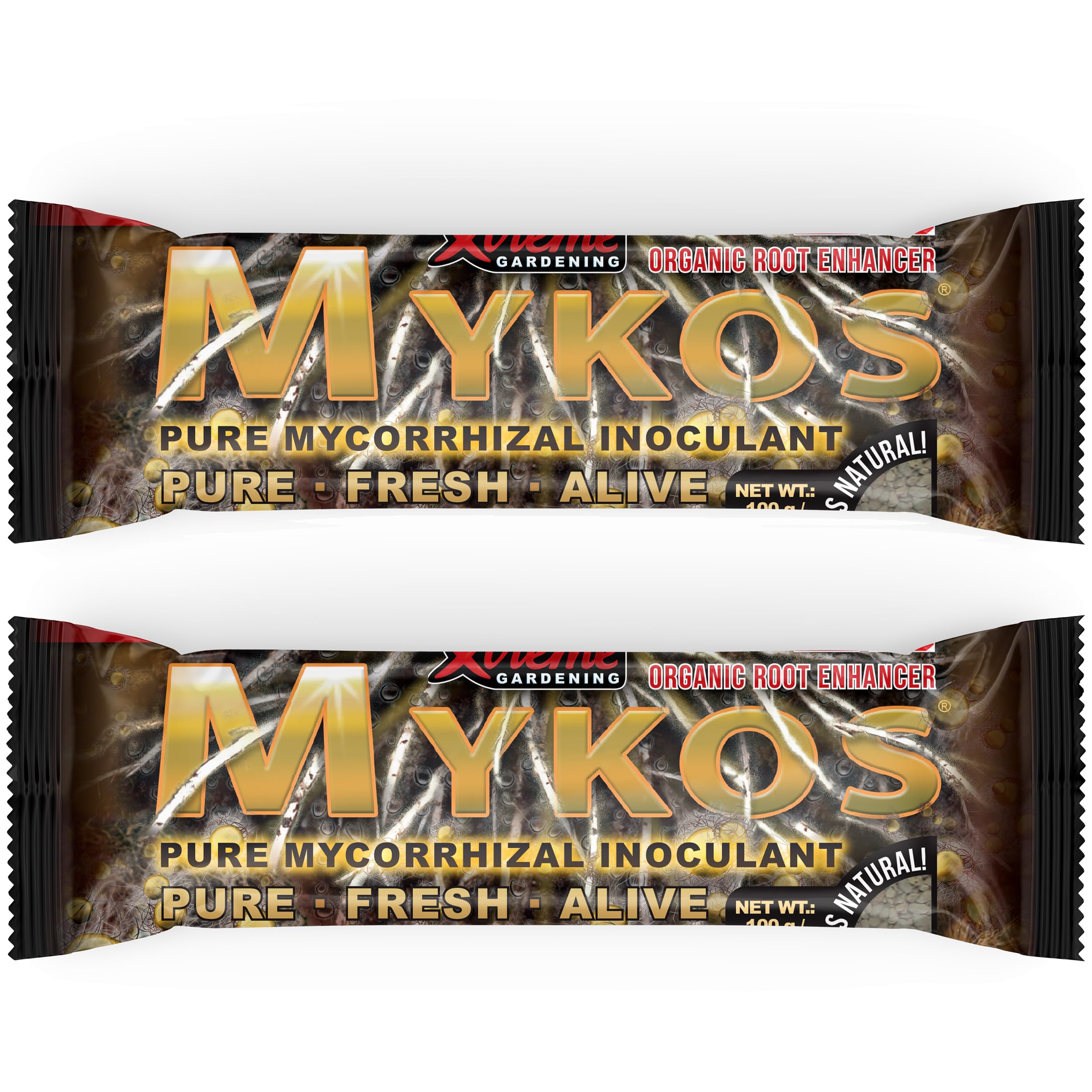 Xtreme Gardening Mykos Pure Mycorrhizal Inoculant, 100 g, 2 Count