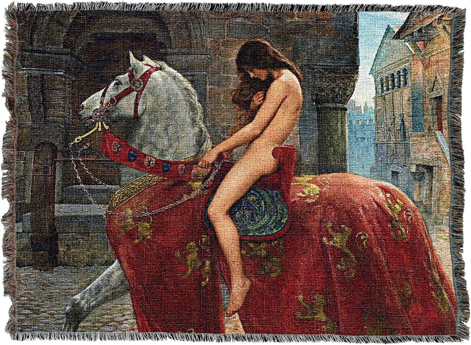 Pure Country Weavers Lady Godiva Blanket by John Collier - Fine Art Gift Tapestry Throw Woven from Cotton - Made in The USA (72x54) - Image 4