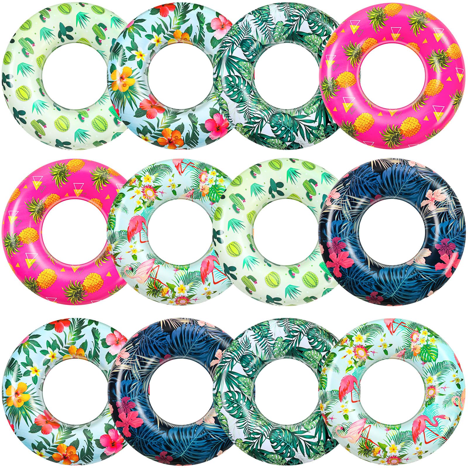 Snapklik.com : Poen Large Pool Floats Tube 32 Inches Tropical Leaves ...