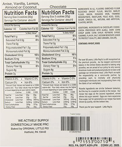 Miniatura 3 de Little Pepi S pizzelles Coco 7onzas