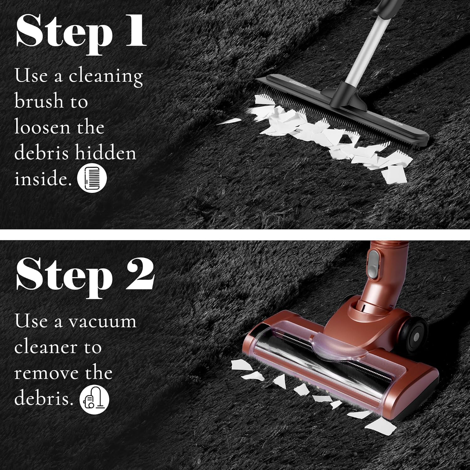 ONASAR Black Runner Rugs for Bedroom Living Room, 2x6 Bedside Fluffy Area Rug, Indoor Ultra Soft Plush Shaggy Furry Floor Throw Carpet for Hallway Nursery Kids Boys Girls Dorm Closet Home Decor - Image 7