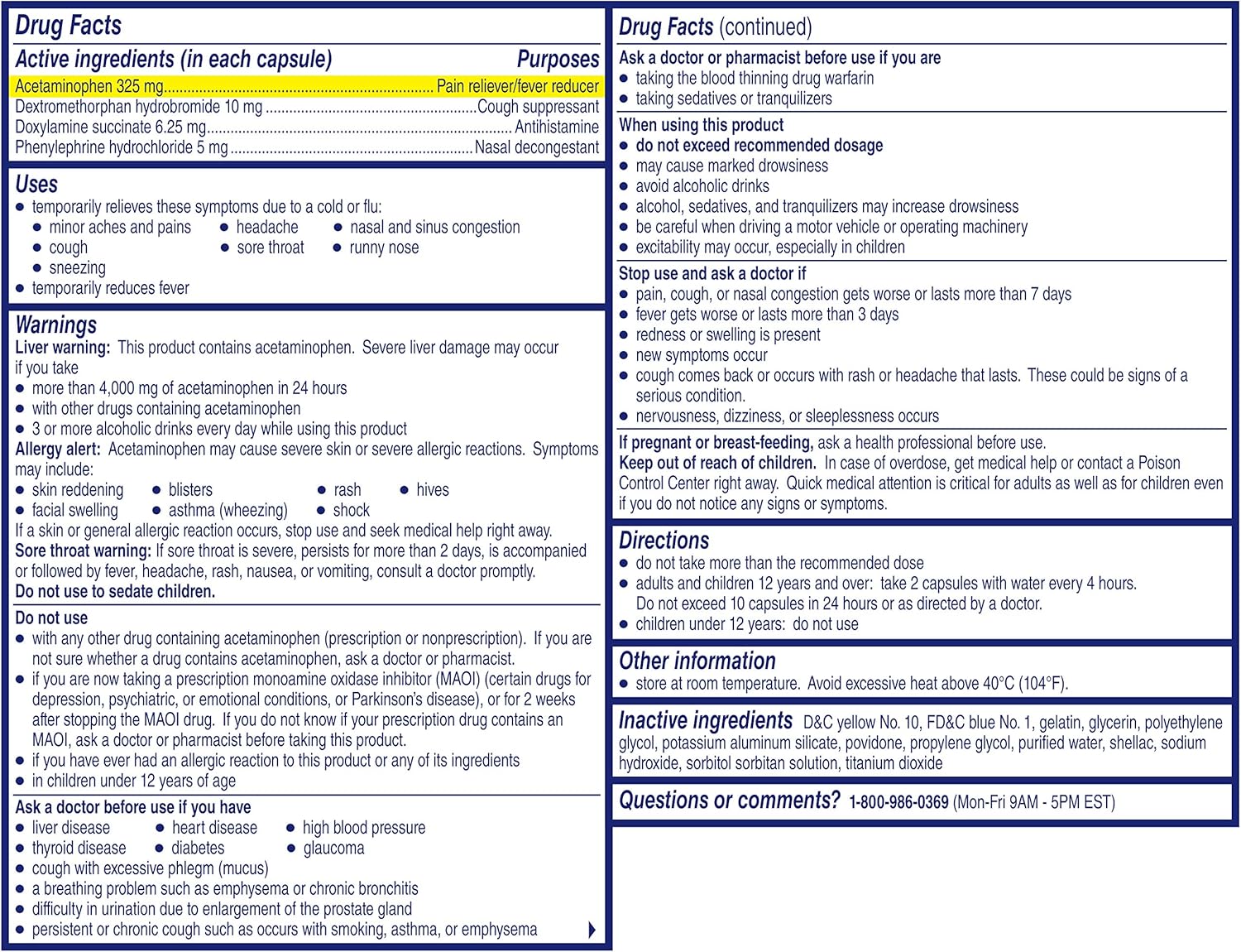 Alka-seltzer Plus Cold & Flu, Power Max Cold and Flu Medicine, Night, For Adults with Pain Reliever, Fever Reducer, Cough Suppresant, Nasal Decongestant, Antihistamine, 24 Count : Health & Household