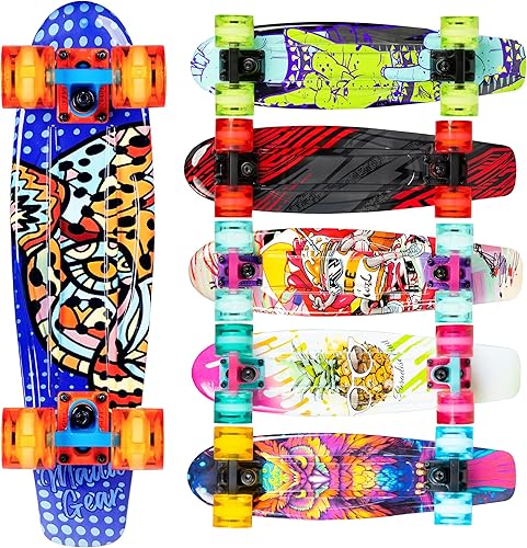 Madd Gear Patineta Retro Board de 22 pulgadas, ideal para mayores de 5 años, límite de peso de 176 libras