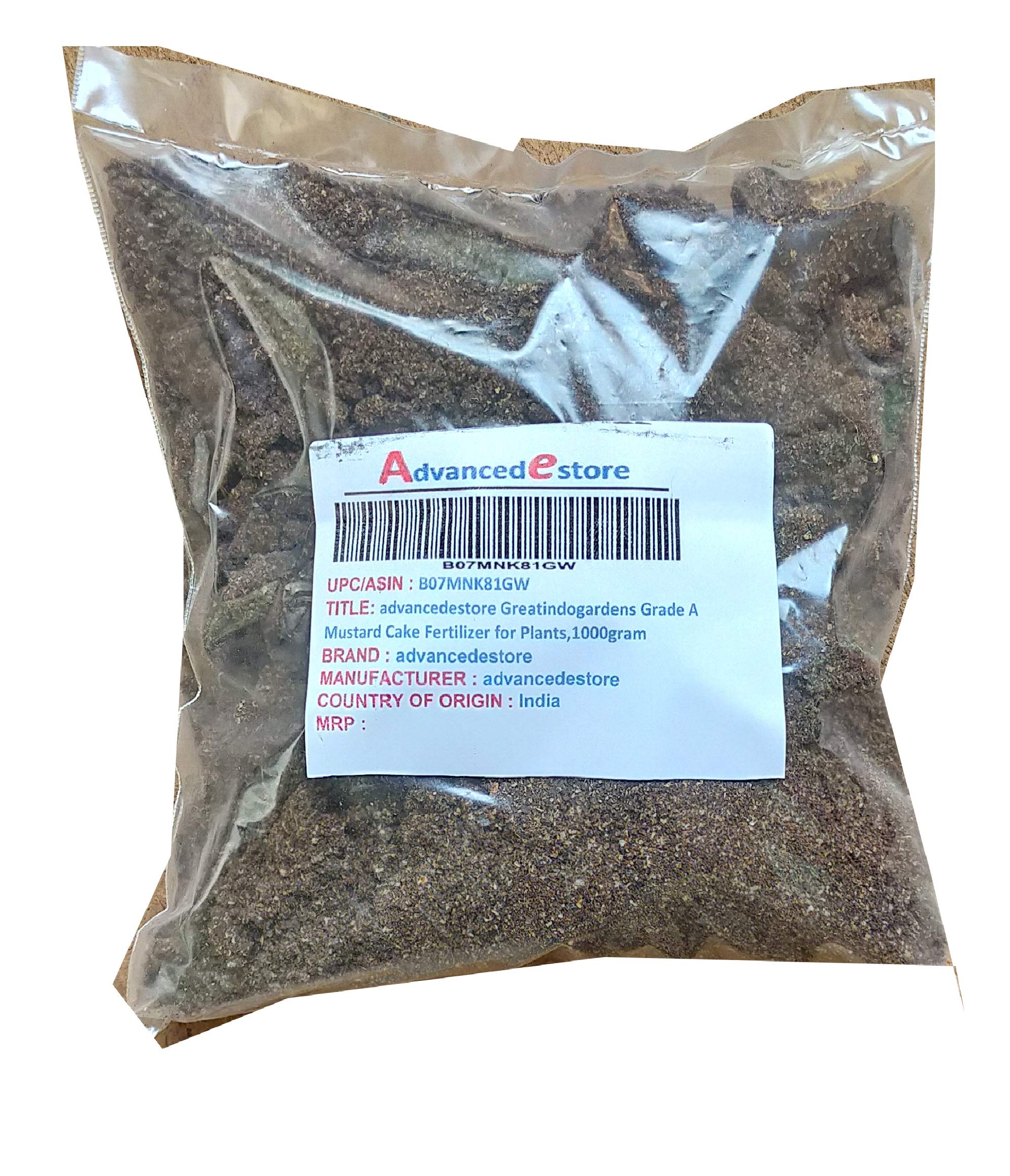 advancedestore Grade A Mustard Cake Fertilizer for Plants,1000gram
