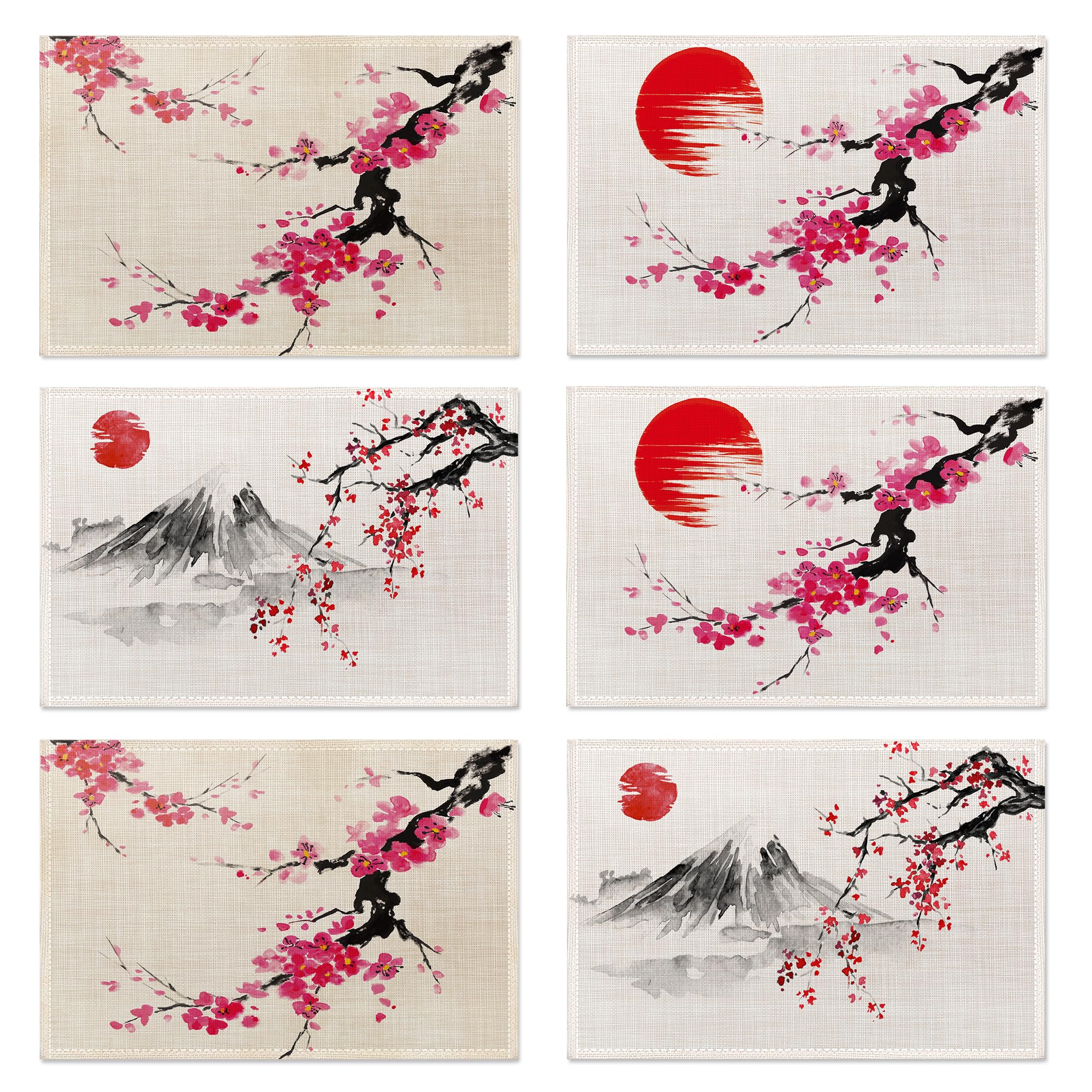 Set de table japonais haut de gamme résistant à la chaleur pour vaisselle fine