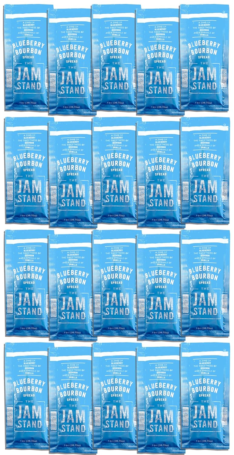 The Jam Stand Blueberry Bourbon Individual Jam Packets