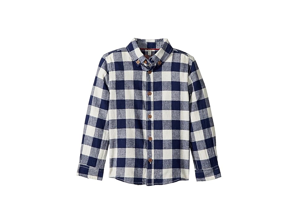 

Joules Kids Sark Check Shirt (Toddler/Little Kids/Big Kids) (Dark Blue Gingham) Boy's Clothing