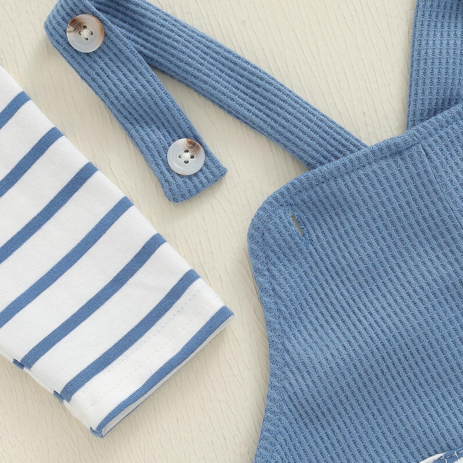 Newborn Baby Boy Summer Clothes Stripe Rompers Suspender Pants Hat Cute Coming Home Outfit 0 3 6 9 12 18 Months - Image 4