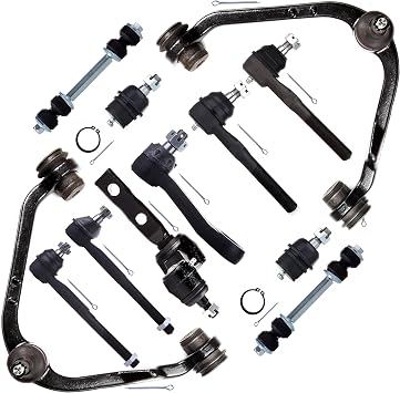 12PCS ASTOU Suspension Kit fit 97-02 for Ford Expedition 97-03 for Ford for F-150 97-99 for Ford for F-250 Upper Control Arms Lower Ball Joints Tie Rod End Sway Bar Link Pitman Arm Idler Arm RWD