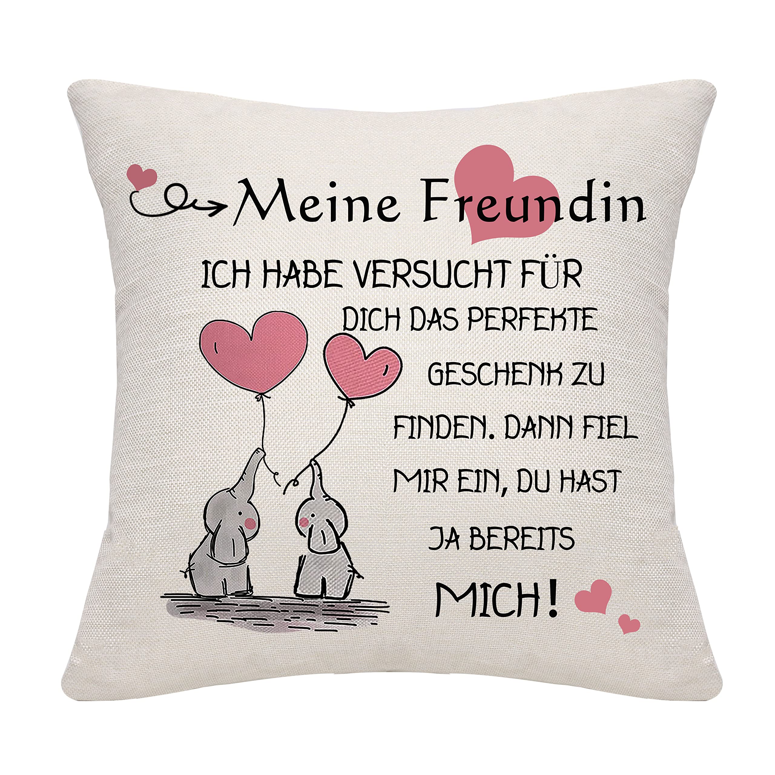 Bommex Elefant Kissenbezüge für Mama Tochter Sohn Papa Oma Großmutter Enkelin Enkelin Tante Nichte Freundin Frau Familie Geschenk Geburtstagsgeschenk