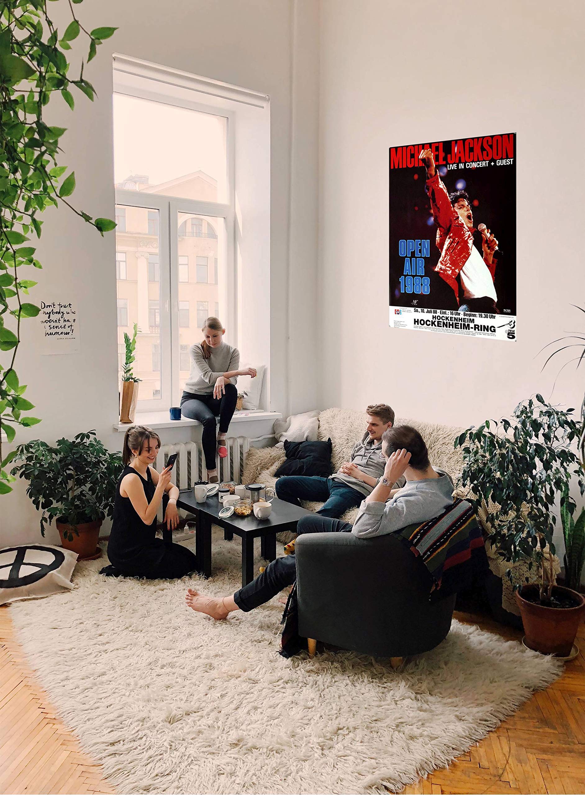 Michael Jackson - Bad World, Hockenheimring 1988 » Konzertplakat/Premium Poster | Live Konzert Veranstaltung | DIN A1 «