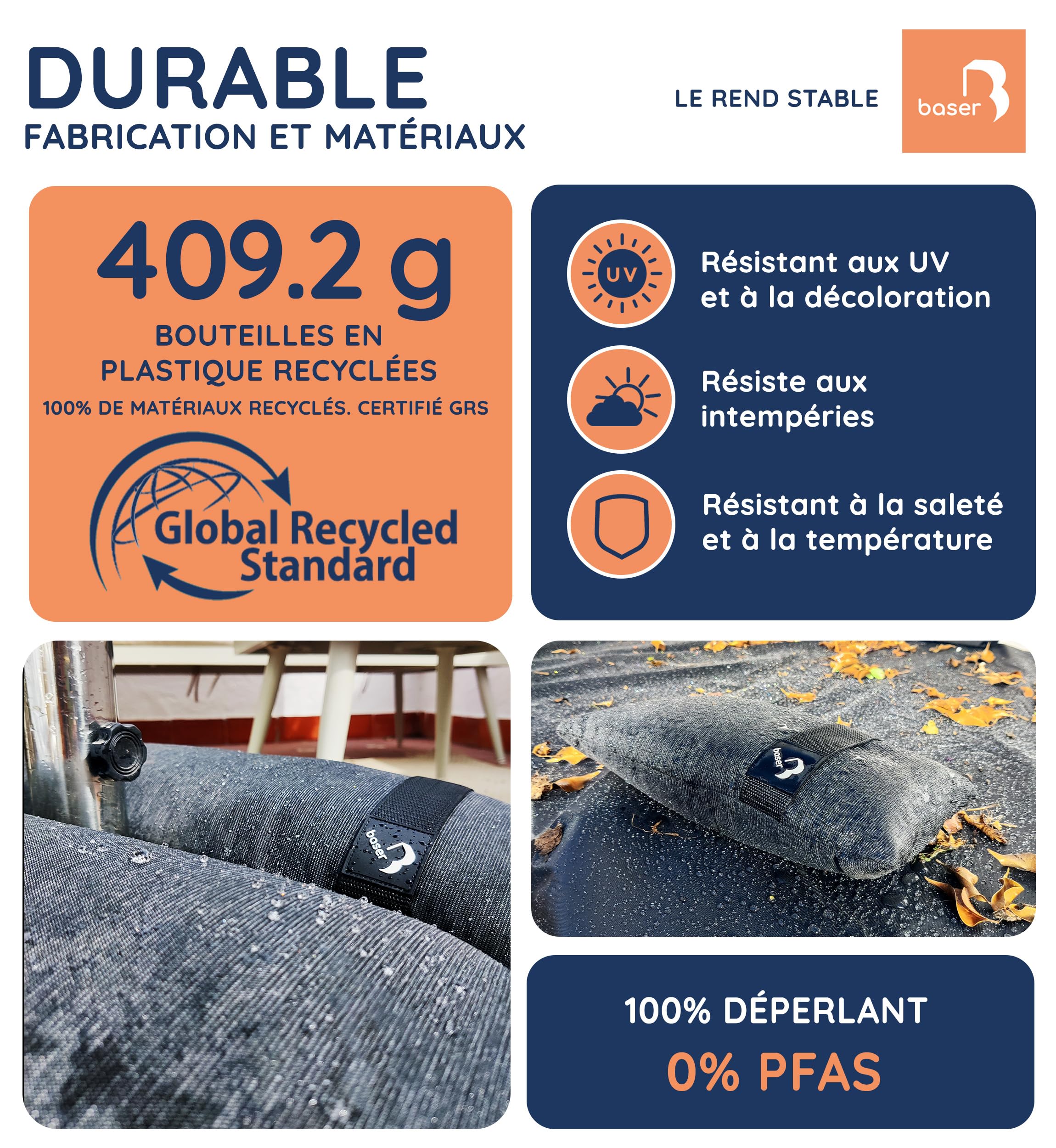 Baser Sacs de Lestage Ronds, 4 x 20kg Poids pour Tonnelle & Parasol de Jardin Exterieur, Base à Sable pour Tonnelle Pliante, Barnum Pliant & Store Banne, Gris