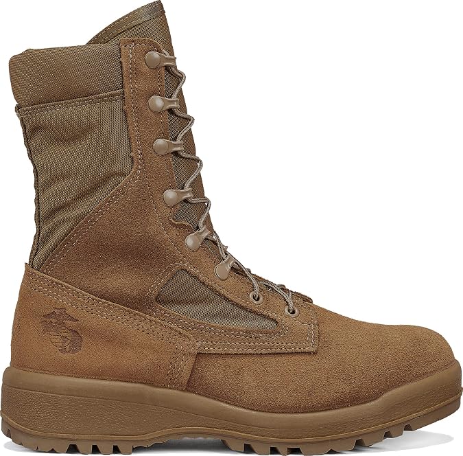 Belleville 590 Tactical Boots for Men, 8 Inch, Made in USA, Lugged Outsole | Army Boots for Men, Vibram Sierra Grip on Rugged Ground, Moisture Wicking for Hot Weather, Cushioned Support, Berry Compliant