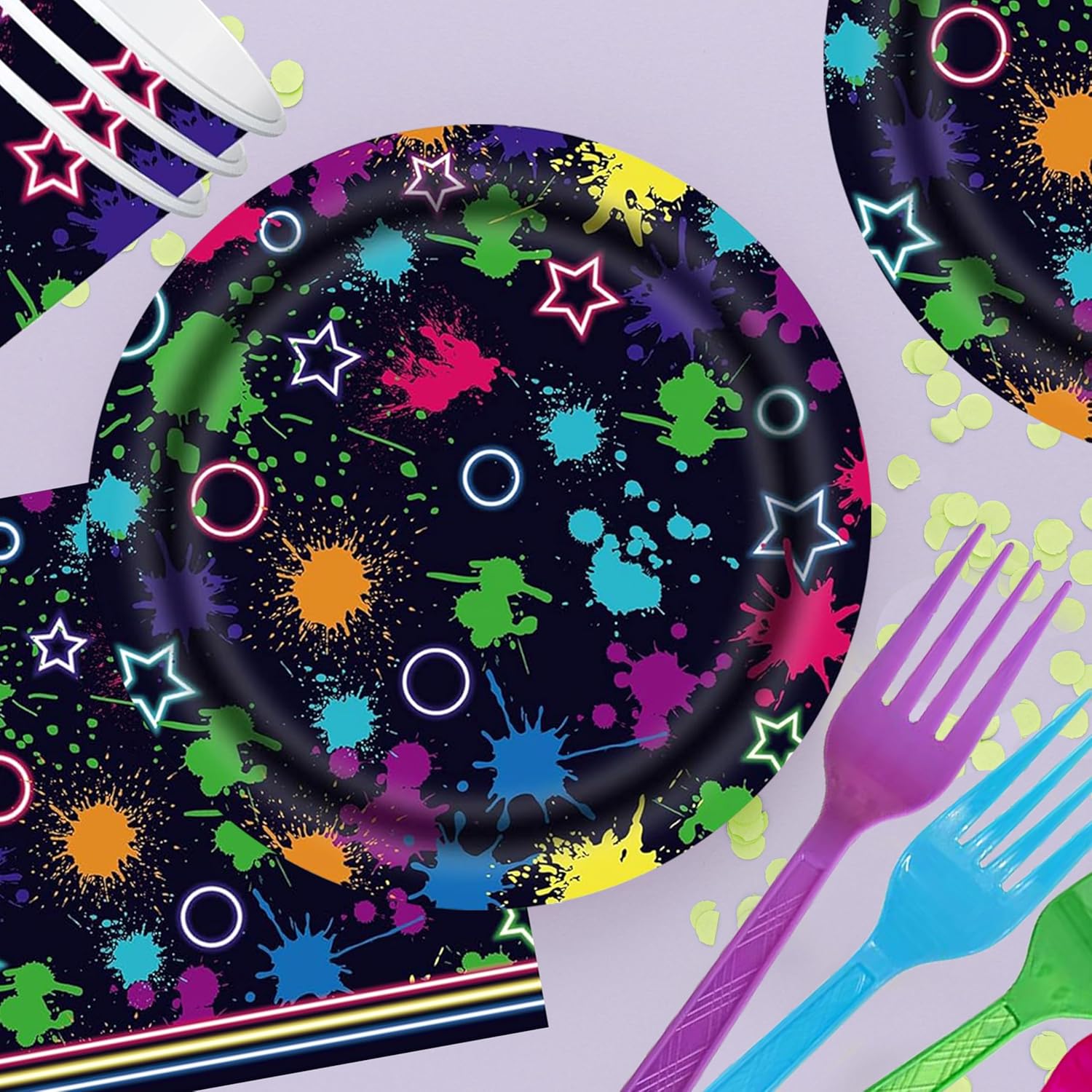 Monster Party Supplies, Monster Birthday Decorations - Monster balloons, paper plates, napkins, cups, cupcake & cake toppers, birthday banner, tattoos