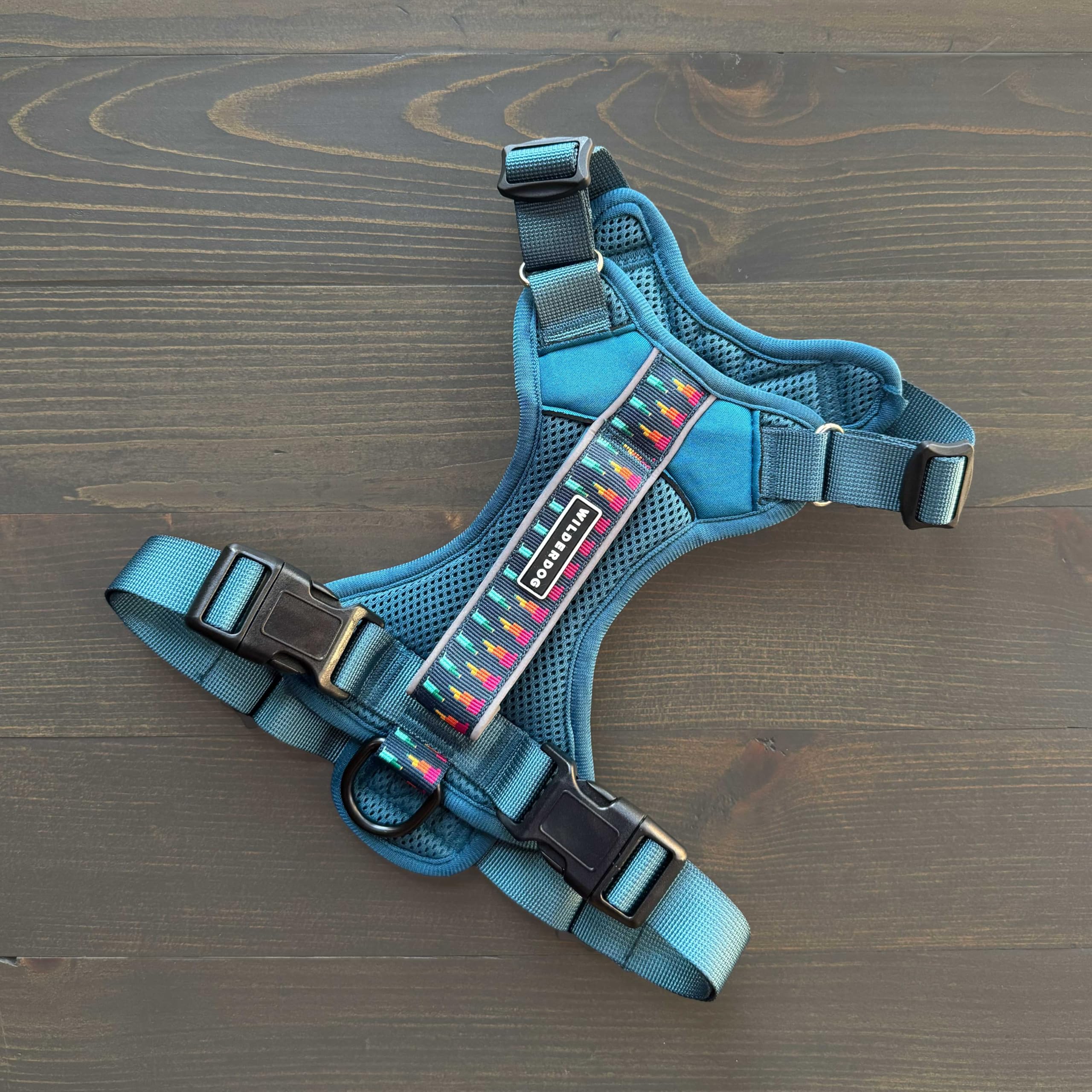 Wilderdog Lightweight Dog Harness with Reflective Straps - Small - Pacific Blue - Image 2