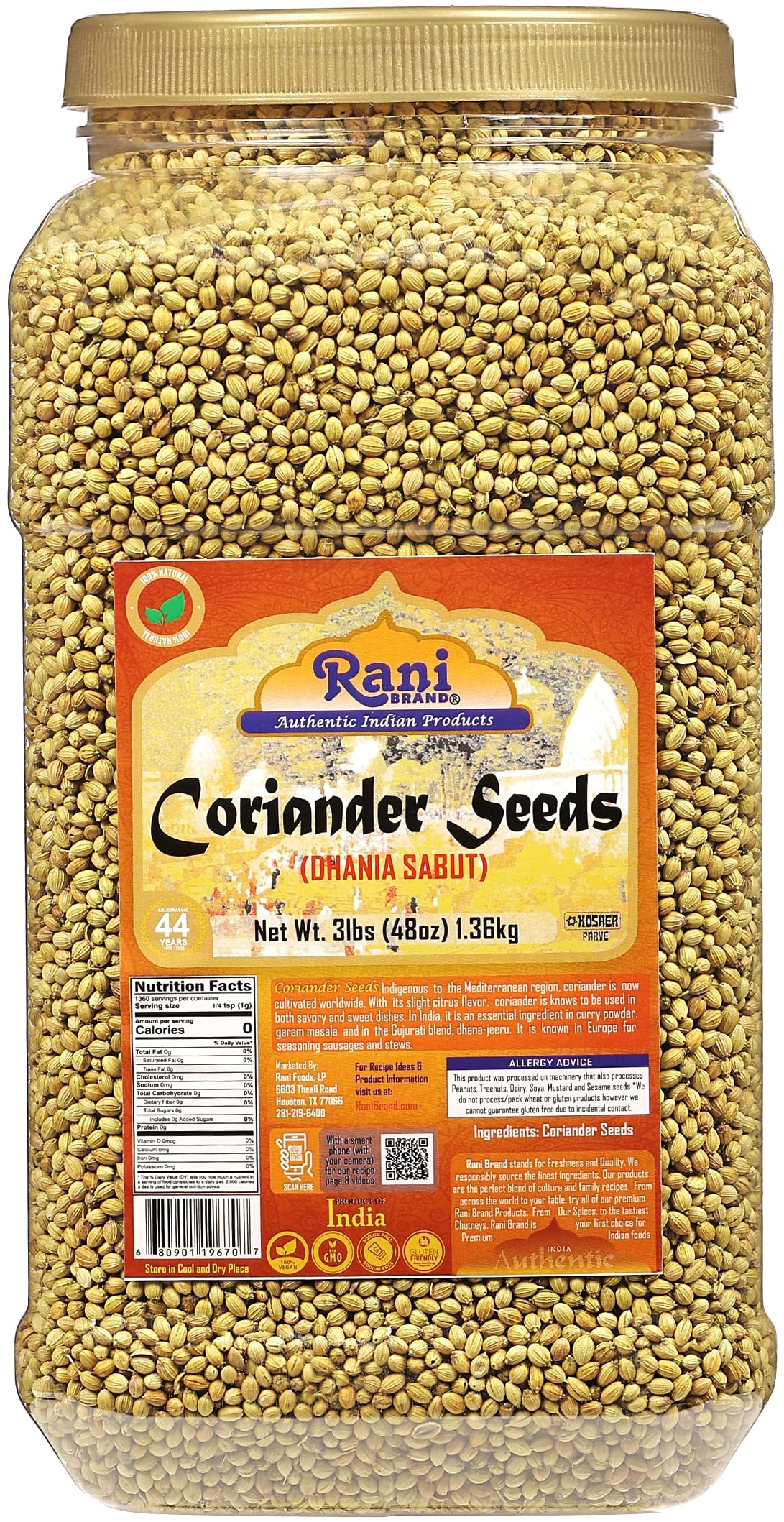 Rani Coriander Seeds Whole