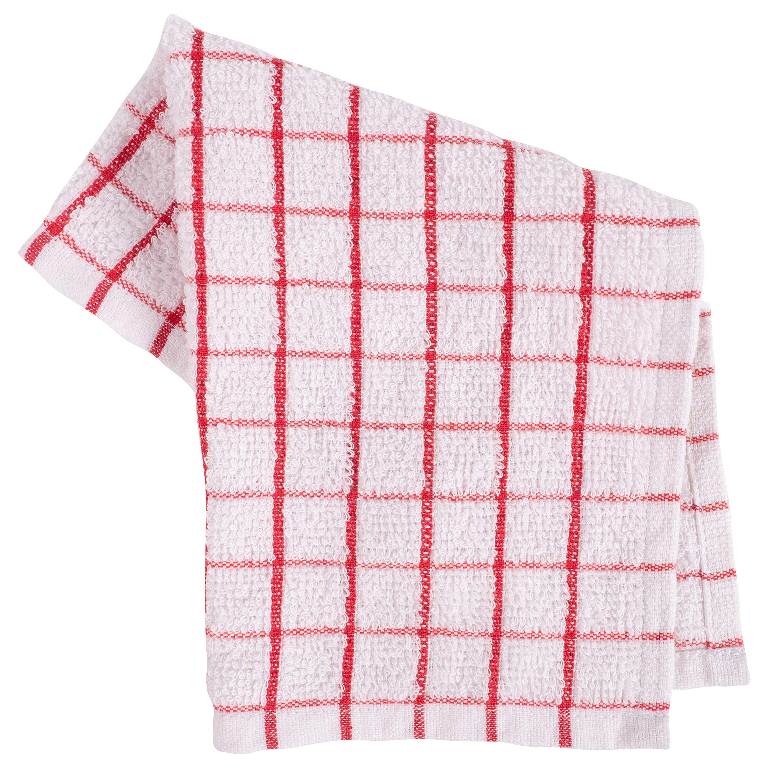KAF Home Pantry - Paños de Cocina a Cuadros 100% algodón | Juego de 6, 12 x 12 Pulgadas | absorbentes y Lavables a máquina Limpiar encimeras, y Cualquier derrame del hogar