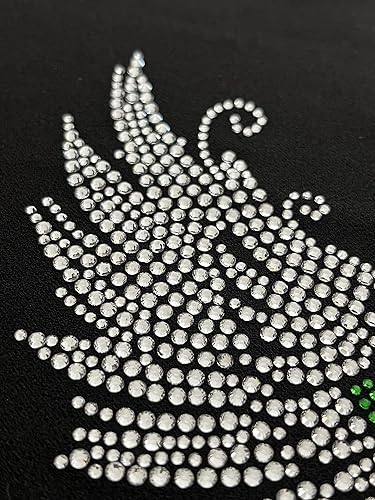 Miniatura 4 de Diseño de diamantes de imitación termoadhesivos con diseño de alas de ángel y rosas para transferencias de calor para camisas